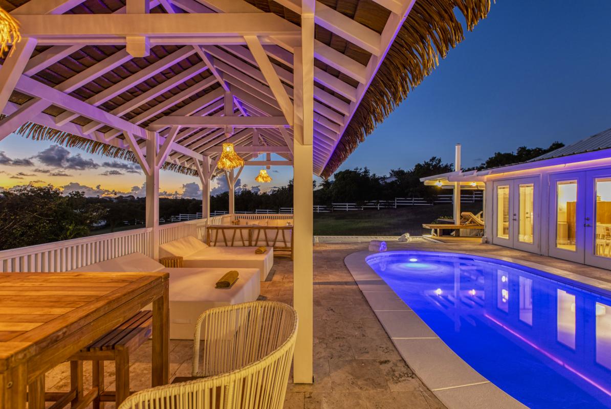 A louer villa 3 chambre Terres Basses Saint Martin_ Piscine Nuit - 37